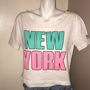Victorias Secret Pink S scoop neck cropped t shirt
